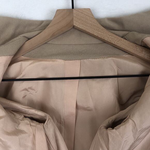 VTG All-Weather Coat Women's M Tan Grommet Clip Fasteners Pockets Puget Sounder - Picture 12 of 13